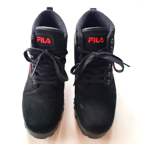 suede fila boots